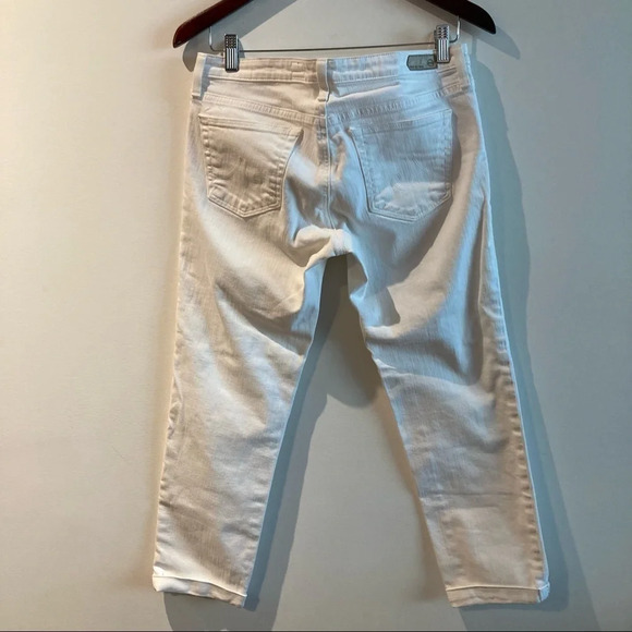 AG Sz 30R The Stilt Cigarette Roll Up White Jeans - Picture 8 of 10